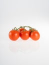 Fresh tomatoes on a white background. isolated. Close-up