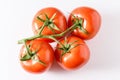 Fresh tomatoes on white background. Top view Royalty Free Stock Photo