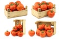 Fresh tomatoes in a wooden crate Royalty Free Stock Photo