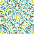 Fresh tones ethnic seamless pattern Royalty Free Stock Photo