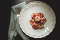 Tortellini with Tomato Sauce, Mozzarella Cheese and Basil Royalty Free Stock Photo