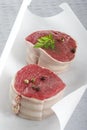 2 fresh tournedos beef