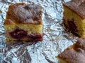 Fresh traditional romanian cherry cake Royalty Free Stock Photo