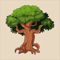 a simple growing tree vector design