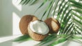 The Fresh Tropical Coconuts.AI generated image Royalty Free Stock Photo