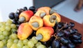Fresh Brazilian tropical fruit tray Royalty Free Stock Photo