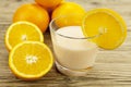 Fresh tropical orange yoghurt shake dessert