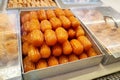 fresh tulumba sweets Royalty Free Stock Photo