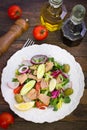 Fresh tuna salad on the table Royalty Free Stock Photo