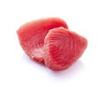 Fresh tuna steak on white background Royalty Free Stock Photo