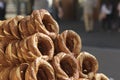 Fresh Turkish street food Simit.