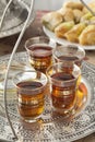 Fresh Turkish tea on a tea tray
