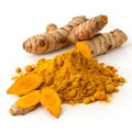 Fresh Turmeric Isolated on White Background Royalty Free Stock Photo