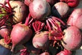 Fresh uncooked beetroot background. Royalty Free Stock Photo