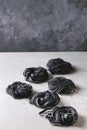 Fresh uncooked black pasta Royalty Free Stock Photo