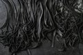 Fresh uncooked black pasta