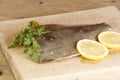 Fresh uncooked plaice Royalty Free Stock Photo