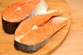 Fresh Uncooked Salmon Steaks Royalty Free Stock Photo