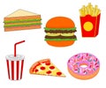 Isolated delicious fast food menu icon