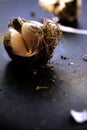 Fresh unpeeled garlic