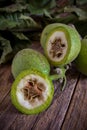 Fresh unripe green walnuts