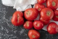 fresh unsightly and ugly home grown tomatoes from the garden at the kitchen isolateds Royalty Free Stock Photo