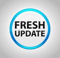 Fresh Update Round Blue Push Button Royalty Free Stock Photo