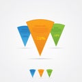 Fresh vector colorfully pointers. Sign - pointer - template with