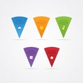 Fresh vector colorfully pointers. Sign - pointer - template with