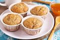 Fresh vegan banana muffins