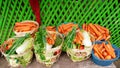 Fresh vegetable on basket