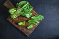 . fresh vegetable Chinese cabbage on wooden table Royalty Free Stock Photo