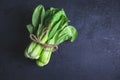 . fresh vegetable Chinese cabbage on wooden table Royalty Free Stock Photo