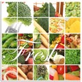 Fresh Vegetable Collage Royalty Free Stock Photo