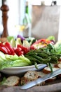 Fresh vegetable crudite platter Royalty Free Stock Photo