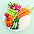 Fresh Vegetable Crudite Platter With Hummus Royalty Free Stock Photo