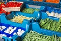 Fresh vegetable display