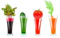 Fresh vegetable juices Royalty Free Stock Photo