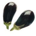 Fresh vegetable purple eggplant isolated white backgronnd Royalty Free Stock Photo