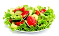 Fresh vegetable salad isolated on a white Royalty Free Stock Photo