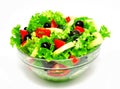 Fresh vegetable salad isolated on a white Royalty Free Stock Photo