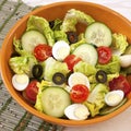 Fresh vegetable salad on plate Royalty Free Stock Photo
