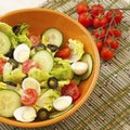 Fresh vegetable salad on plate Royalty Free Stock Photo