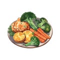 Fresh vegetable salad, vegetarian diet