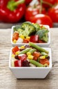 Fresh vegetable salad in white bowl Royalty Free Stock Photo