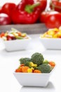 Fresh vegetable salad in white bowl Royalty Free Stock Photo