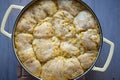 Fresh vegetable soup with chicken dumplings. Royalty Free Stock Photo