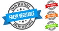 fresh vegetable stamp. round band sign set. label Royalty Free Stock Photo