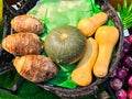 Fresh Vegetable in a wicker basket Royalty Free Stock Photo