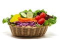 Fresh vegetable in the wicker basket Royalty Free Stock Photo